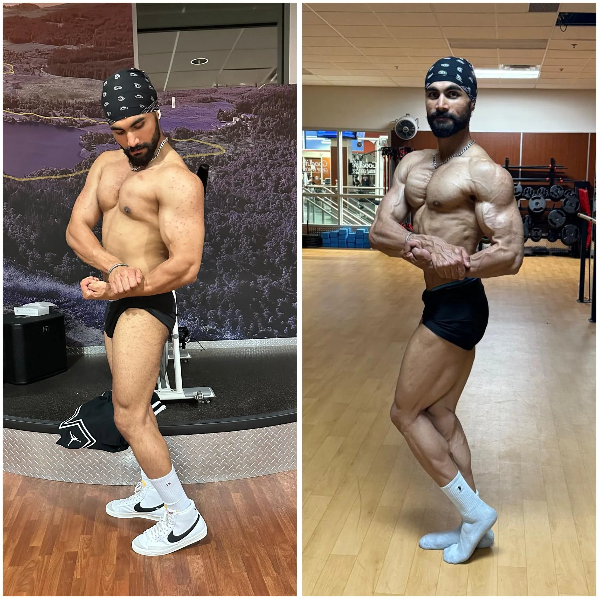 Client transformation over one year, from out of shape to stage-ready